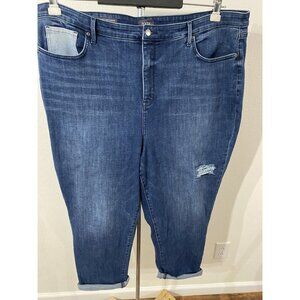 NYDJ Margot Girlfriend Womens 24W Jeans High Rise 48X28” LiftXtuck Technology
